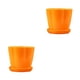 thumbnail image 3 of Cateissary Florero clásico ABS - Multicolor No es fácil de romper Equipado con placa Amplia aplicación Durabilidad Hogar Jardín Naranja M 1 Naranja m,1 2Conjunto, 3 of 6