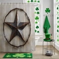 thumbnail image 5 of Shower Curtain, Vintage Country Texas Western Star Waterproof Shower Curtain Set with Hooks for Bathroom Showers,Stalls and Bathtubs,36x72In Rustic Vintage Wood Grain, 5 of 9