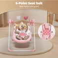 thumbnail image 3 of Columpio para bebé Monniebaby portátil con música, 9 kg, rosa, 3 of 8