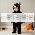 thumbnail image 6 of Dakiuu My First Halloween Baby Boys Girls Velvet Bat Hooded Romper Long Sleeve Jumpsuit Dress Up Outfit 0 24M, 6 of 8