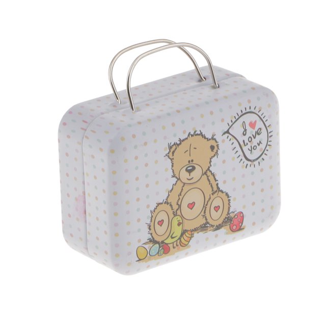 Caja de almacenamiento decorativa de maleta d lindo Sunnimix Caja de almacenamiento de metal 7.5 * 5.2 * 3.5cm