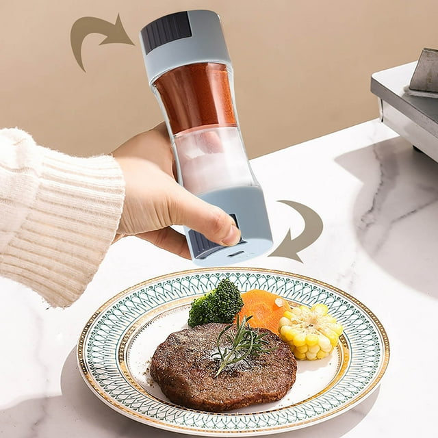 Bouteille Pot d'Assaisonnement Portable à Double Tête pour l'Extérieur, Outils de Cuisine pour Épices et Condiments