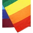 thumbnail image 3 of CBC Crown Unisex Adult Lightweight Rainbow Stripes Pride LGBTQ+ Silk Feeling Square Scarf 35" x 35", 3 of 6