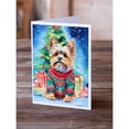 thumbnail image 2 of Yorkshire Terrier Yorkie Christmas Greeting Cards Pack of 8 7 in x 5 in, 2 of 3