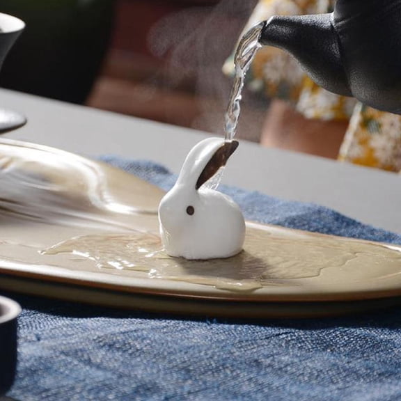 Raindrops Cute Tea Pet Ornament Rabbit Decor Ceremony Lovers
