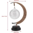 thumbnail image 2 of Gostoto Glass Ball Star Moon Iron Art Decoration Night Light With Led Copper Wire Lamp LED Night Light for Home Christmas Ramadan, 2 of 4