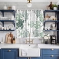 thumbnail image 2 of Sage Green Coastal Kitchen Curtains 84 Inch Length, Sea Turtle Nautical Coral Summer Beach Grommet Top Bedroom Living Room Curtains, Light Filtering Cafe Curtain Drapes 2 Panels Set 104''x84'', 2 of 9
