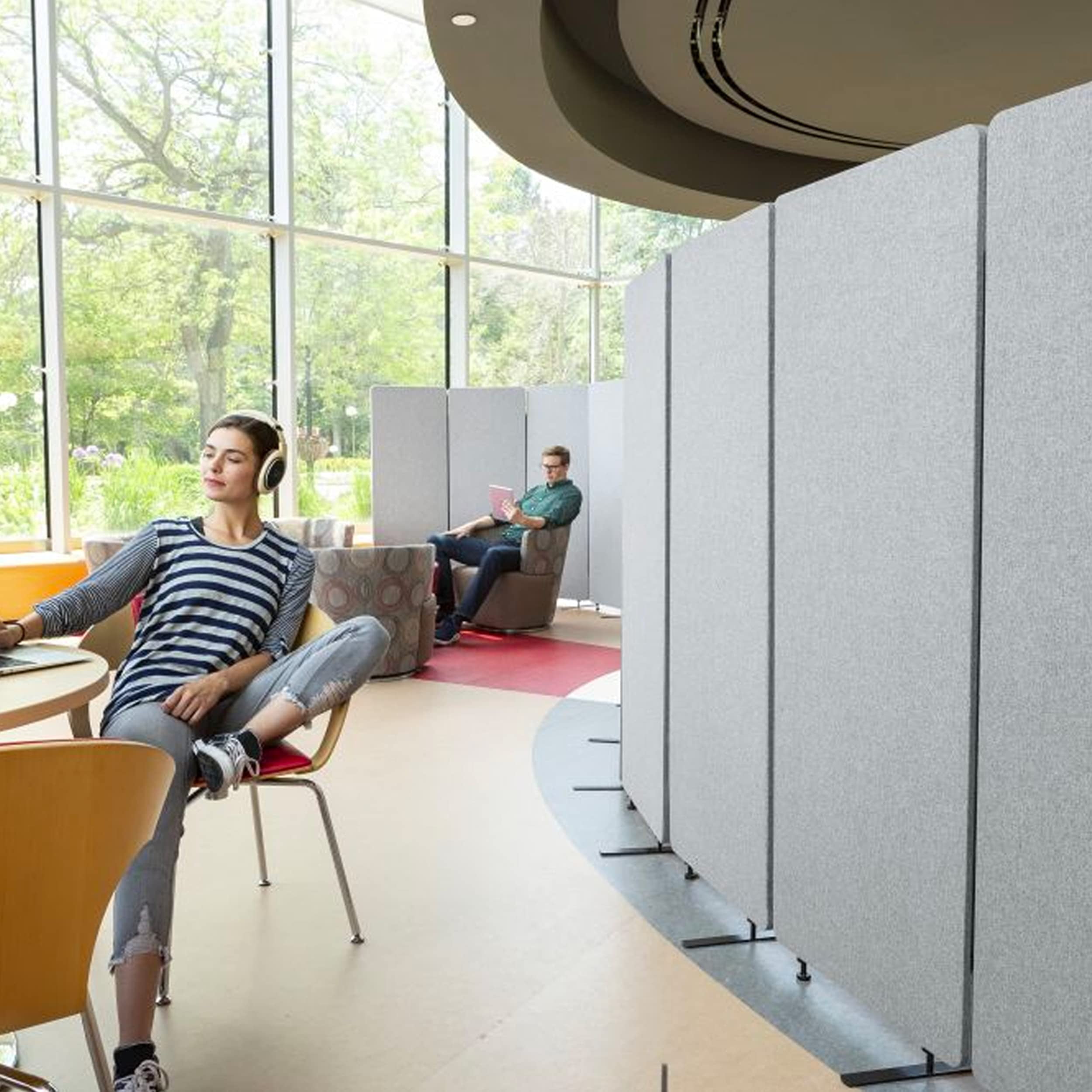 Stand Up Desk Store ReFocus Freestanding Noise Reducing Acoustic Room Wall Divider Office Partition (Cool Grey, 72"  x 66" , Zippered 3-Pack)