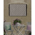 thumbnail image 6 of Outdoor TV Cover 70 to 75 Inch Weatherproof, Beige White Geometric Waterproof TV Screen Protector for Outside Decor with Zipper and Pocket 68"L x 42"H , Minimalist Morocco Pattern, 6 of 7