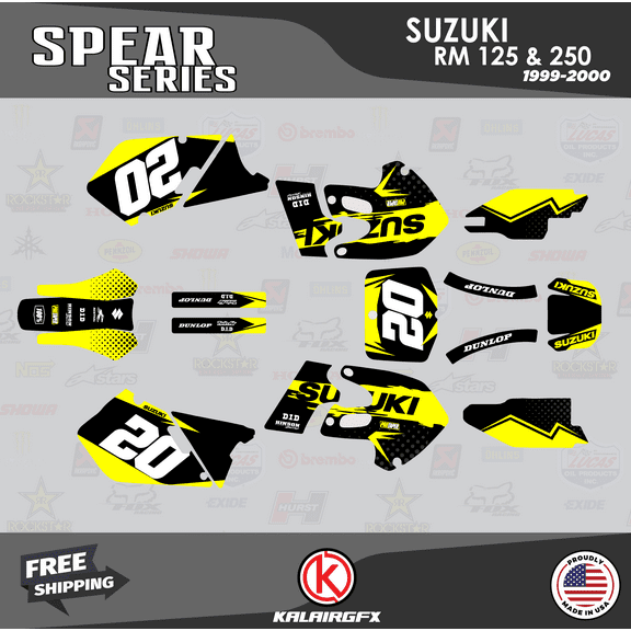 Kalair GFX Graphics Kit for Suzuki RM250 (1999-2000) Spear Series