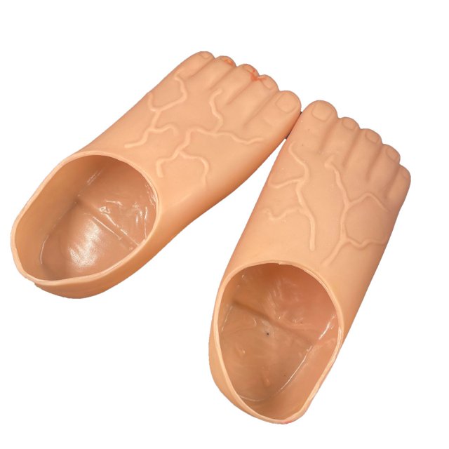 Zapatillas divertidas Zapatillas de pies Jumbo Pies descalzos divertidos Pies de Hobbit Accesorios de disfraces Regalos de mordaza para niños y adultos