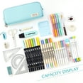 thumbnail image 2 of Trousse à Crayons Grande Capacité, Pochette à 3 Compartiments, Sac à Stylos pour l'École, Adolescente, Garçon, Homme, 2 of 8