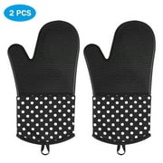 WREESH 1 paire de gants de cuisine en silicone, gants de cuisson professionnels résistants à la chaleur