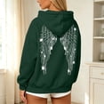 thumbnail image 5 of DHFJKG Zip Up Hoodie Women Rhinestone Wing Graphic Glitter Long Sleeve Sweatshirt Fall Trendy Streetwear Jackets, 5 of 6