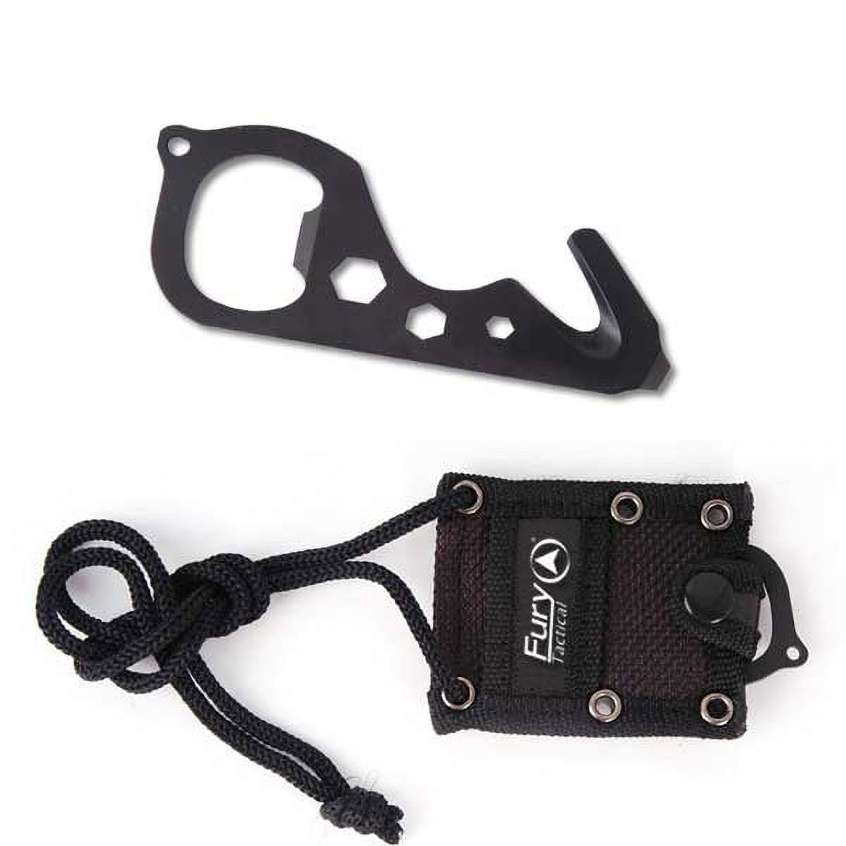 Fury Liberator Seat Belt Cutter and Bottle Opener, Rescue Hook Emergency Tool, Black - image 2 of 2
