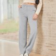 thumbnail image 4 of Womens Sweat Pants, Fashion Casual Solid Color Waist Sweatpants with Side Pockets, 4 of 5