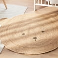 thumbnail image 4 of Bouclair Natural Round Jute Teddy Rug 4', 4 of 9