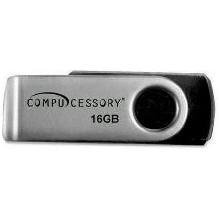 Compucessory Password Protected USB Flash Drives, Aluminum, 1 Each (Quantity)