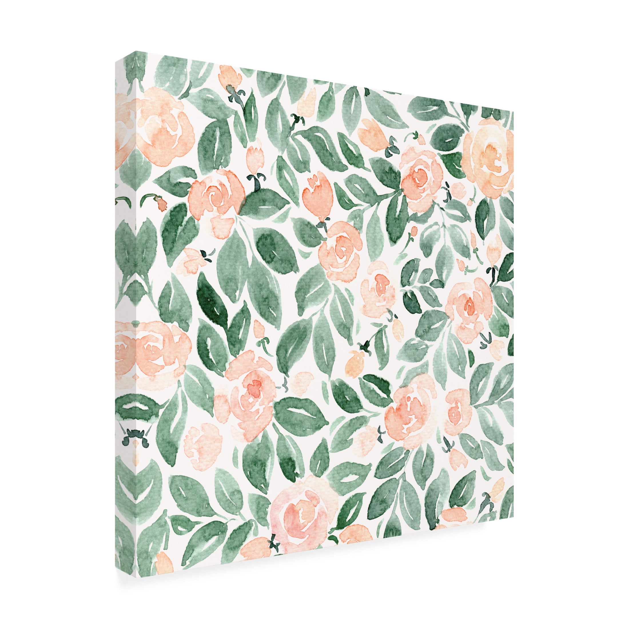 Trademark Fine Art Rosana Laiz Blursbyai Miriam flowers in coral Canvas Wall Art