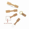 thumbnail image 6 of 500Pcs Quadrate Blank Brown Paper Price Tag Labels Jewelry Display Cards Labels Ring Sticker Hangtags 6x1.2cm, 6 of 7