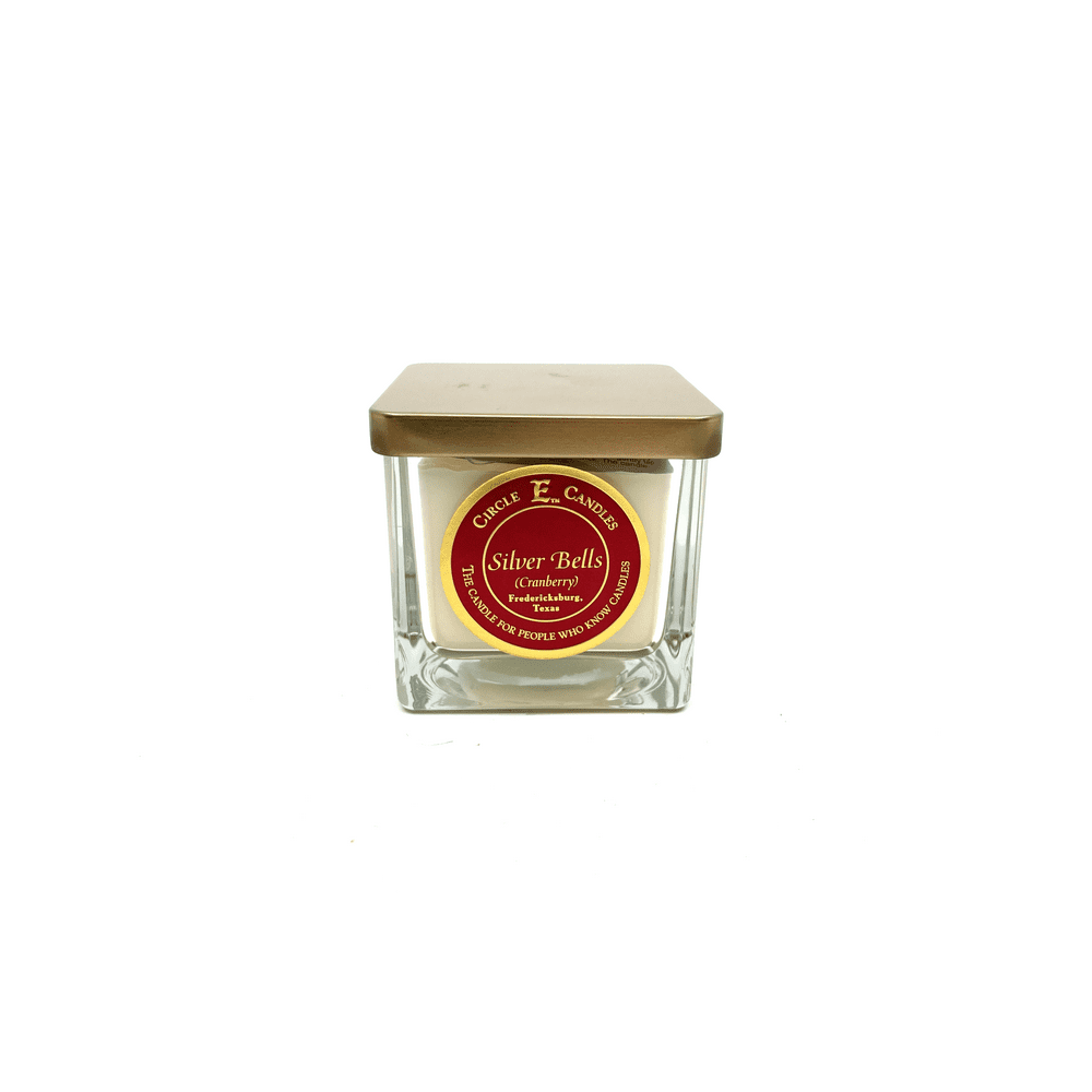 Circle E Silver Bells Scented Jar Candle Size 8oz 40 Hour Burn Time