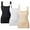 Black/White/Beige, variant on Women's Seamless Shapewear Tank Top, Square Neck Tummy Control Body Shaper Compression Camisole, Sizes S-2XL