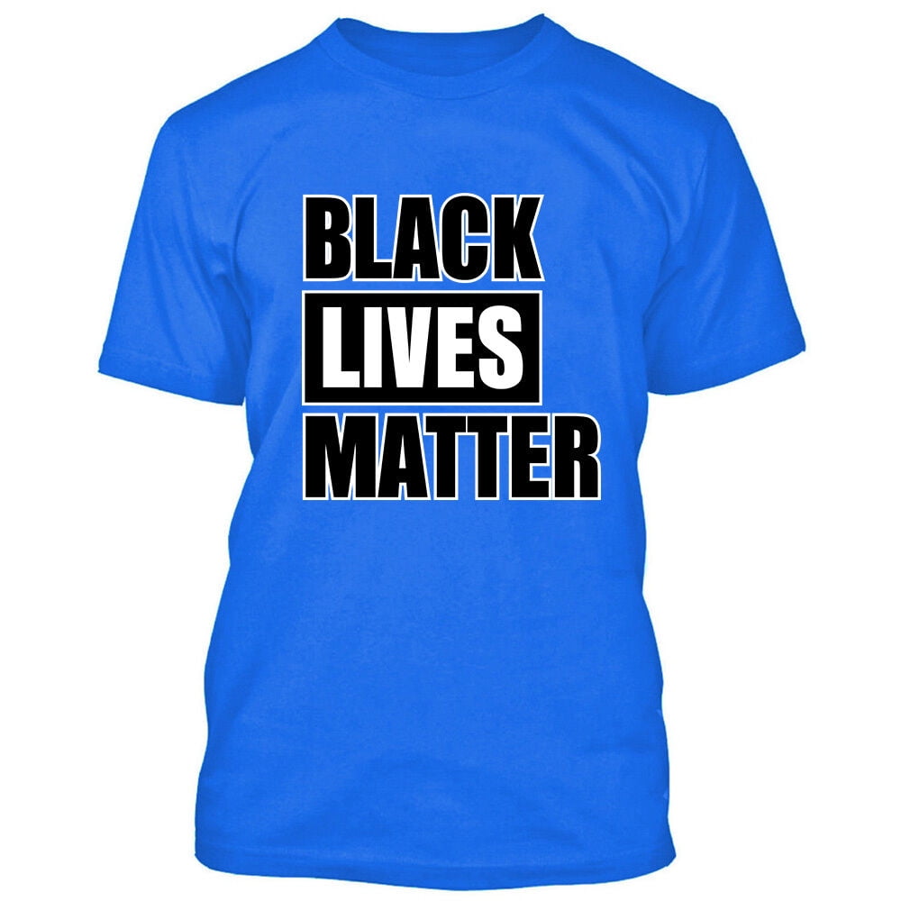 black and royal blue shirt