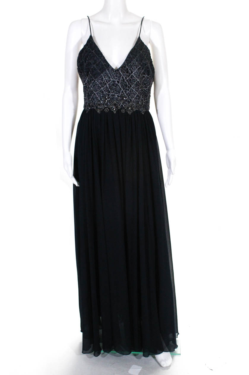 Pre-owned|Badgley Mischka Womens Navy 