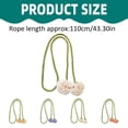 thumbnail image 7 of Flower Curtain Tiebacks, Handmade Floral Curtain Holders, Farmhouse Style Curtain Ties, Flower Design Woven Rope Ties for Living Room, Cute Flower Curtain Ties Decorative 4Pcs, 7 of 7