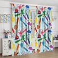 thumbnail image 4 of Kids Cartoon Pencil Curtains Colorful Nursery Bedroom Decor Cute Crayon Blackout Rod Pocket Curtain for Child Girls Playroom Funny Art Printed Living Room Window Drapes 2 Panel Set 42x63in, 4 of 6
