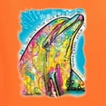 thumbnail image 5 of Wild Bobby Dean Russo Neon Colorfu Dolphin Animal Lover Men Graphic Tee, Orange, 4X-Large, 5 of 5