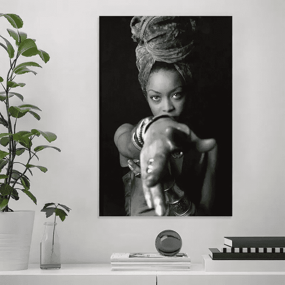 Erykah Badu Poster Art Music Poster Black And White Poster - 16x24 inches