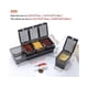 thumbnail image 2 of Juego de cajas para condimentos, 4 piezas, frascos para sal y especias, frascos para especias, recipientes para condimentos de cocina, frascos de almacenamiento con 4 cucharas, color negro, 2 of 5