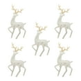 thumbnail image 3 of 5 uds. Deer Cake Topper adorno figura suministros de juguete regalo herramienta duradera muñeca reutilizable DIY para Navidad niños Baby Shower cumple Blanco, 3 of 8