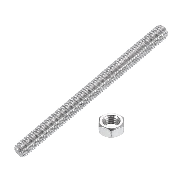 5/16"-18 Fully Threaded Rod, 1Pack 304 Stainless Steel 3.9" Long Threaded Screw