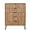 Golden Brown, variant on DUMBO 5-Drawer Tall Dresser from Engineered Wood in Gray