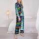 thumbnail image 3 of Balery New York City Conjunto de Pijama con Estampado para Mujer, Conjunto de Dos Piezas con Manga Larga, Ropa de Dormir Suave con Bolsillos, Pijamas Cómodos-XX-Large, 3 of 7
