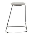 thumbnail image 3 of Finn Contemporary Counter Stool in Grey Steel and Light Grey Fabric by LumiSource - Set of 2, 3 of 7