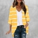 thumbnail image 2 of Mujeres de Manga Larga Tops de Moda Casual Impresión Suelta Cubrir Blusa de Cárdigan, Poliéster Suave Manga 3/4, 2 of 5