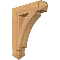 Ekena Millwork 3 1/2"W x 16"D x 20"H Thorton Arts & Crafts Smooth Bracket, Western Red Cedar