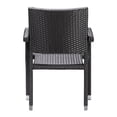 thumbnail image 4 of Dining Chair Espresso (Set of 2) - Synthetic Weave Aluminum Frame, 4 of 5