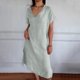 thumbnail image 5 of Vestido de Verano de Manga Corta para las Mujeres Vestido de Sol Sólido con Cuello en V Casual, Vestido de Ventilación de Playa para Imágenes, Uso Diario Y de Fiesta, Poliéster Ligero, 5 of 8