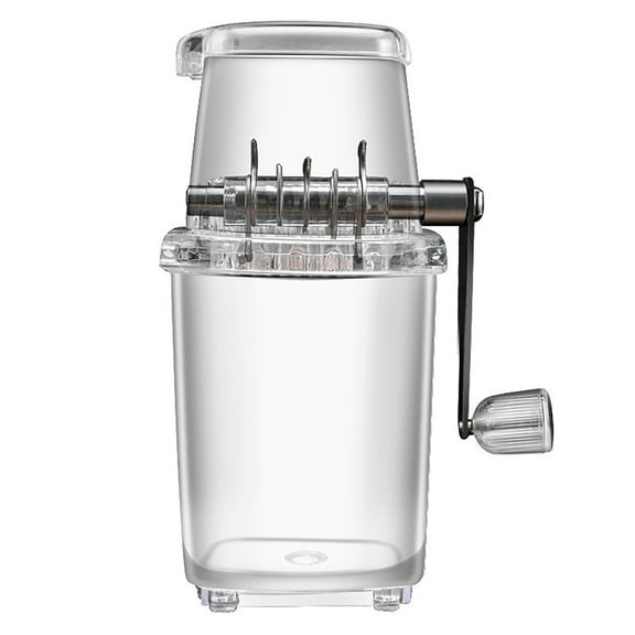 Plastic Manual Ice Crusher with Stainless Steel Parts Simple Operation 20 Seconds to Crush Ice for Summer Drinks