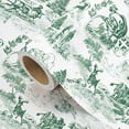 thumbnail image 2 of Vintage Christmas Wrapping Paper - Mini Roll - 23 Inch x 58Inch -  Green Christmas Wrapping Paper for Xmas Holiday, Party Celebration, 2 of 6