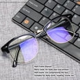 thumbnail image 3 of Retro Glasses Kit, Plastic Legs Metal Edge 3PCS Half Frame Glasses  For Men Women For Daily Work Life, 3 of 8