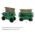 thumbnail image 3 of Pure Garden Rolling Garden Cart with Seat - Storage with Tool Tray (Green), 3 of 6