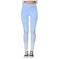 thumbnail image 2 of Leggings de Invierno Gibobby Yoga Ajustados Estampado Navideño Degradado Aqua L, 2 of 5