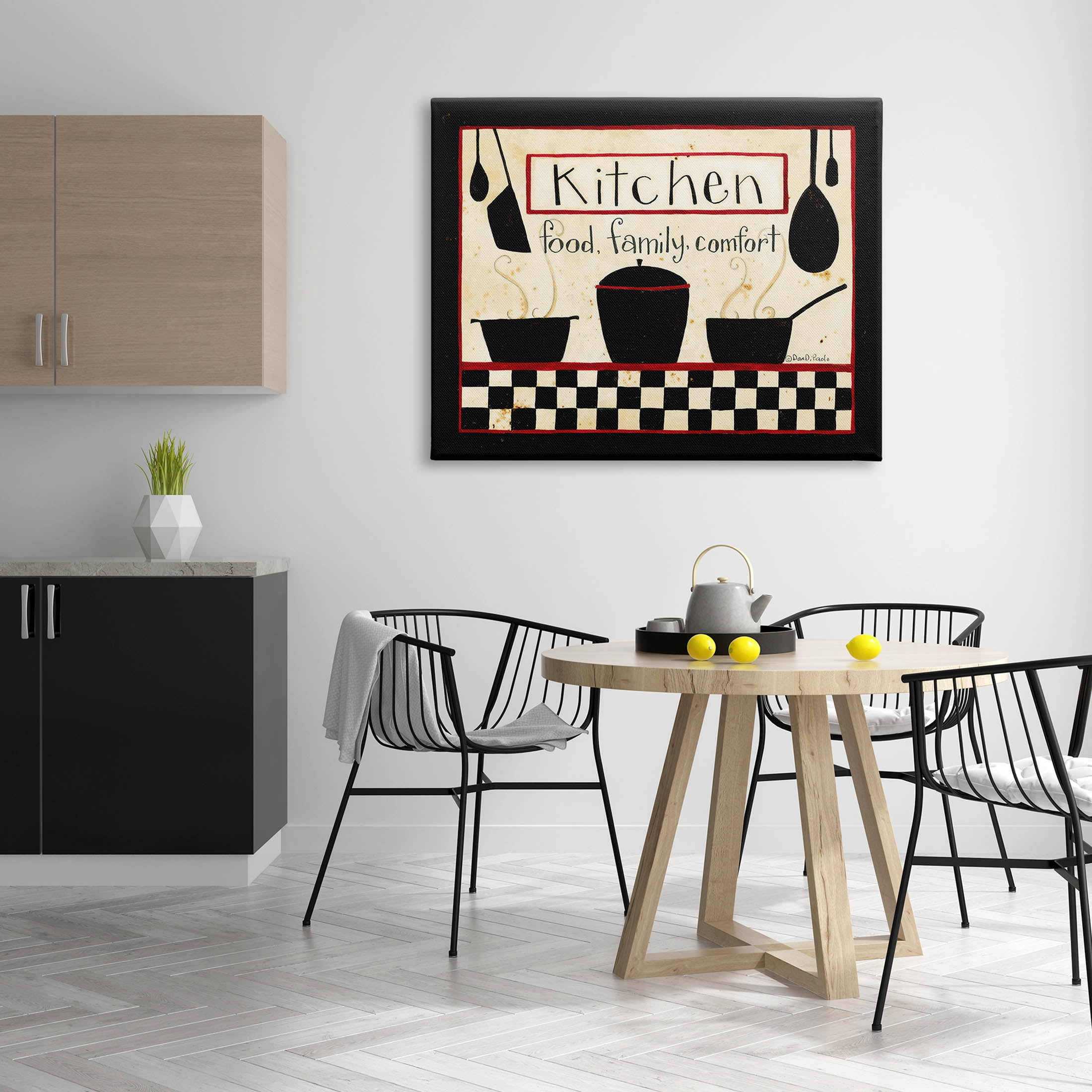 Kitchen Food Family Comfort Patterned Food & Beverage Graphic Art Gallery Wrapped Canvas Print Wall Art