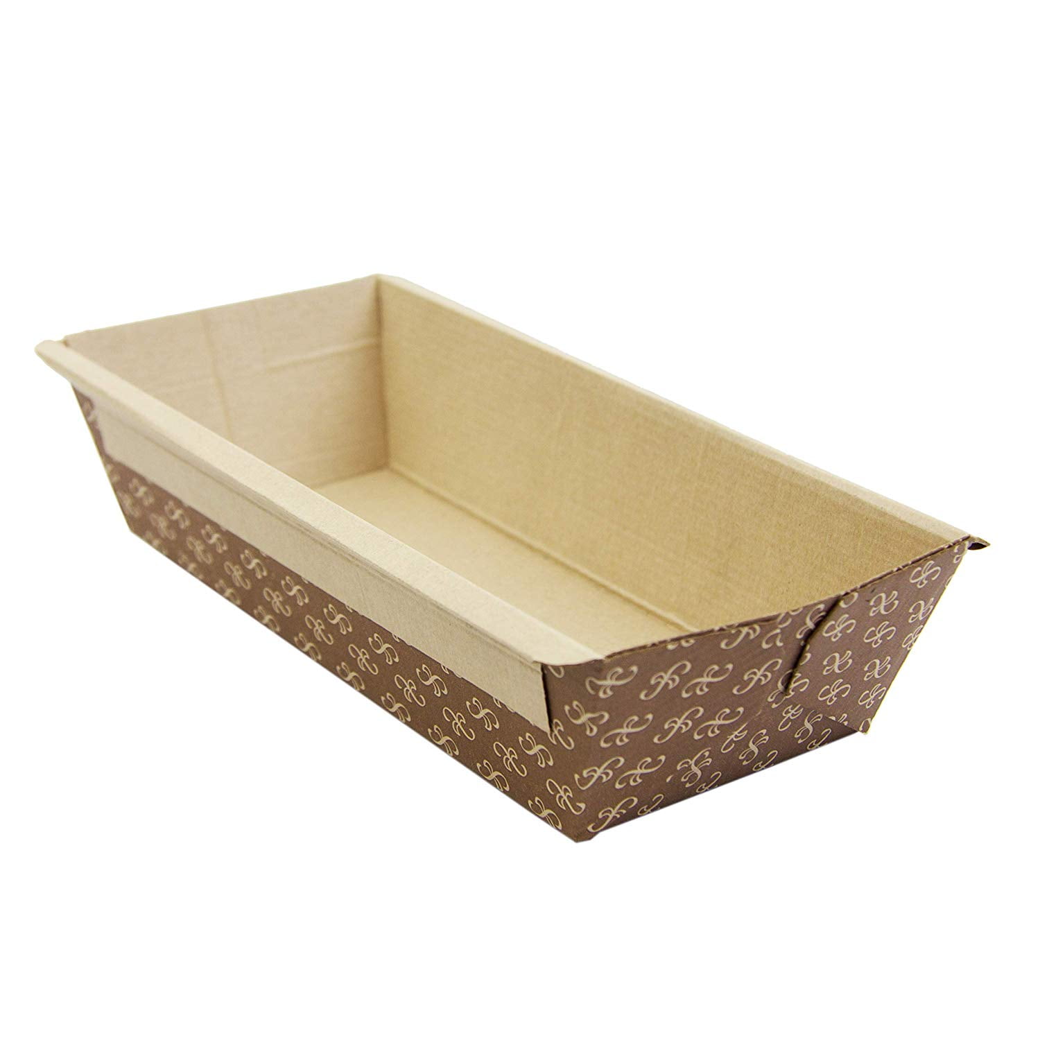 [30 Pack] 1 LB Kraft Paper Bread Loaf Pan Disposable Corrugated