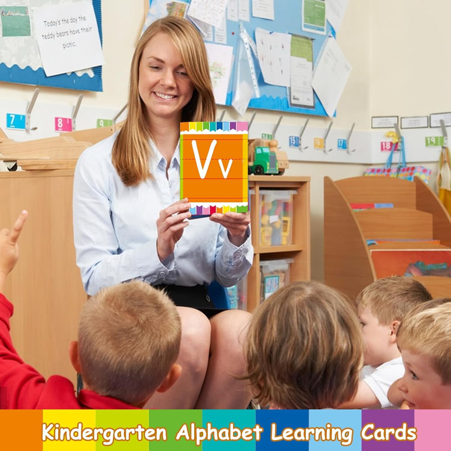 Bulletin Board Alphabet - ABC Alphabet Poster Classroom Decorating Set Preschool English Poster Kindergarten Elementary Classroom Wall Decor Daycare Homeschool Supplies (Colorful)